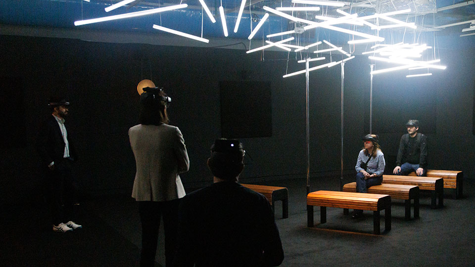 Photo de l'installation immersive Noire